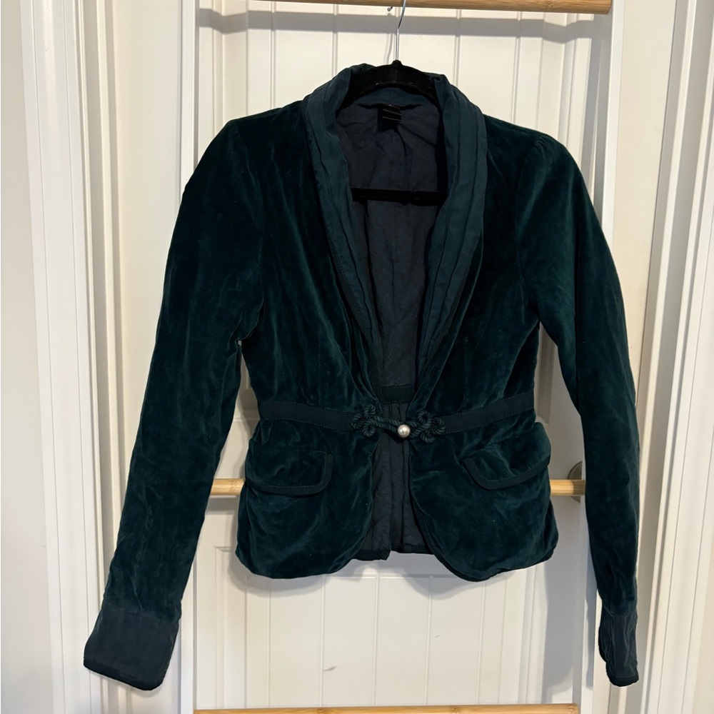 Marc Jacobs Dark Green Velvet Blazer